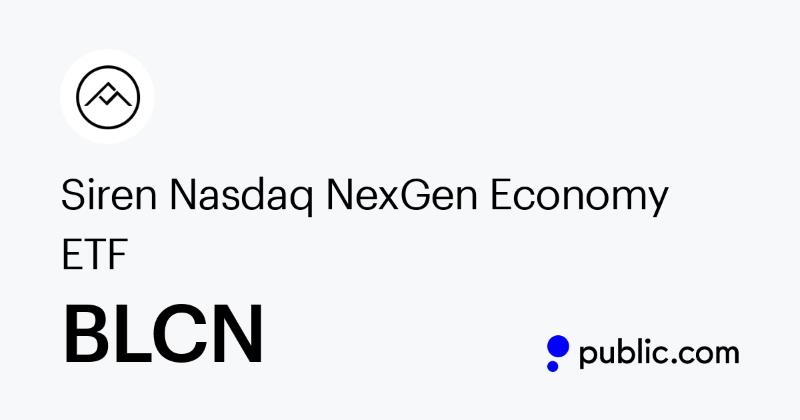 Siren Nasdaq NexGen Economy ETF (BLCN)